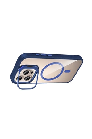 Joko Apple iPhone 16 Pro Max Remim Lensli Magsafe Standlı Kapak - Lacivert