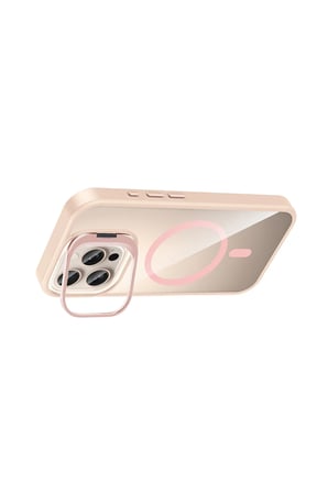 Joko Apple iPhone 16 Pro Max Remim Lensli Magsafe Standlı Kapak - Pembe