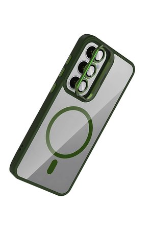 Joko Samsung Galaxy S24 FE Remim Lensli Magsafe Standlı Kapak - Koyu Yeşil
