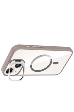Joko Apple iPhone 14 Remim Lensli Magsafe Standlı Kapak - Titan Gri