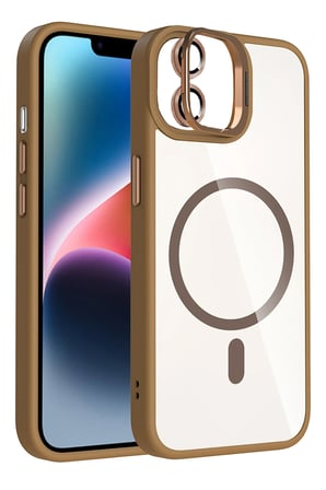 Joko Apple iPhone 11 Remim Lensli Magsafe Standlı Kapak - Kahverengi