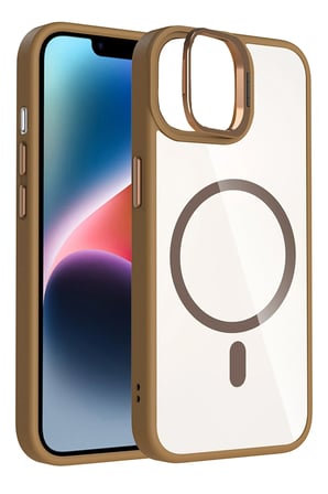 Joko Apple iPhone 11 Remim Lensli Magsafe Standlı Kapak - Kahverengi