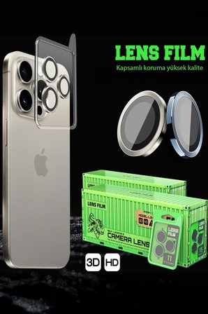 Uray store Samsung Galaxy S24 Ultra Raze Metal Kamera Lens - Gümüş