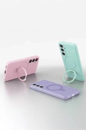Uray store Samsung Galaxy S24 FE Regal Magsafe Standlı Kapak - Titan Gri