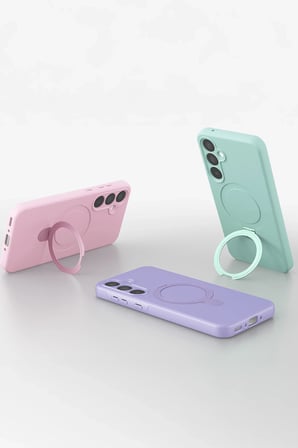 Uray store Samsung Galaxy A35 5G Regal Magsafe Standlı Kapak - Lila