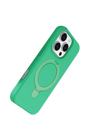 Uray store Apple iPhone 16 Pro Regal Magsafe Standlı Kapak - Yeşil