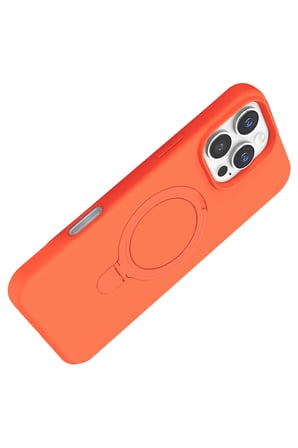 Uray store Apple iPhone 16 Pro Regal Magsafe Standlı Kapak - Turuncu