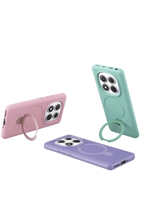 Uray store Xiaomi Redmi Note 14 Pro 4G Regal Magsafe Standlı Kapak - Siyah