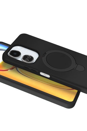 Uray store Xiaomi Redmi 13C Regal Magsafe Standlı Kapak - Siyah