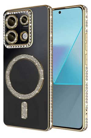 Uray store Xiaomi Redmi 13C Joke Simli Magneticsafe Kılıf - Gold
