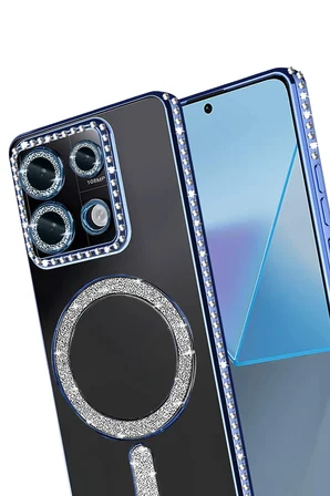 Uray store Xiaomi Redmi 13C Joke Simli Magneticsafe Kılıf - Mavi