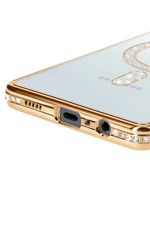 Uray store Samsung Galaxy A06 Joke Simli Magneticsafe Kılıf - Gold