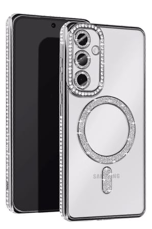 Uray store Samsung Galaxy A36 Joke Simli Magneticsafe Kılıf - Gümüş