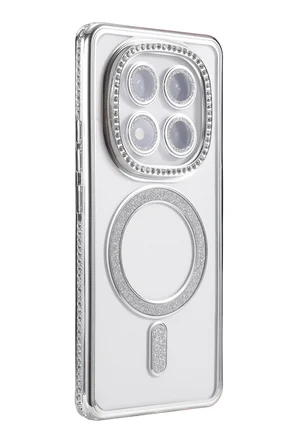 Uray store Xiaomi Redmi Note 14 Pro 5G Joke Simli Magneticsafe Kılıf - Gümüş