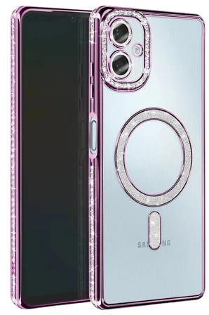 Uray store Samsung Galaxy A07 4G Joke Simli Magneticsafe Kılıf - Derin Mor