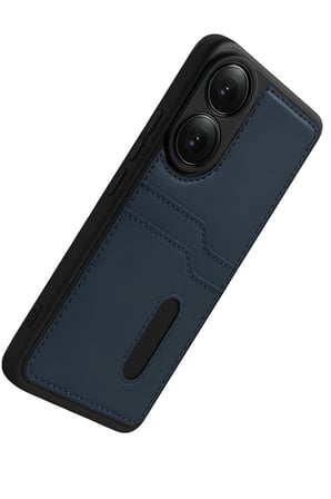 Uray store Oppo A38 Sara Kartvizitli Deri Kılıf - Lacivert