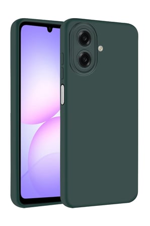 Uray store Samsung Galaxy A07 4G Nano içi Kadife Silikon - K.Yeşil