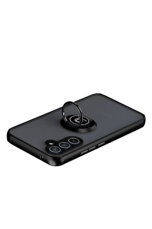 Uray store Samsung Galaxy S25 FE Montreal Yüzüklü Silikon Kapak - Siyah
