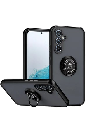 Uray store Samsung Galaxy S25 FE Montreal Yüzüklü Silikon Kapak - Siyah
