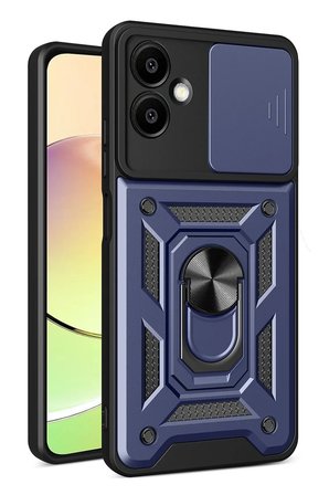 Uray store Samsung Galaxy A07 4G Pars Lens Yüzüklü Silikon - Lacivert