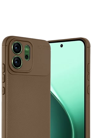 Uray store Oppo Reno 14F Auto Focus Karbon Kapak - Kahverengi