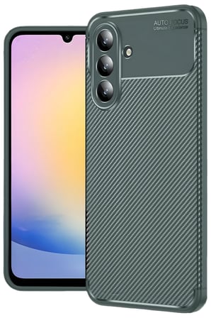 Uray store Samsung Galaxy S25 FE Auto Focus Karbon Kapak - Koyu Yeşil