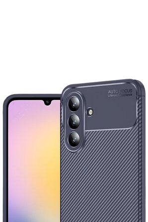 Uray store Samsung Galaxy S25 FE Auto Focus Karbon Kapak - Lacivert