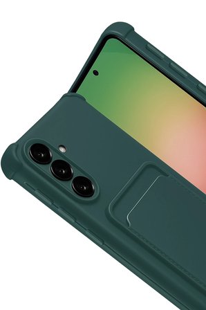 Uray store Samsung Galaxy A17 5G Kelvin Kartvizitli Silikon - Koyu Yeşil