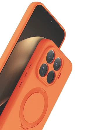 Uray store Xiaomi Mi 15T Pro Regal Magsafe Standlı Kapak - Turuncu