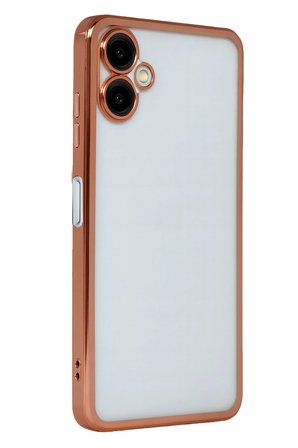 Uray store Samsung Galaxy A07 4G Razer Lensli Silikon - Çöl Titanyum