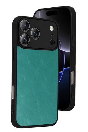 Uray store Apple iPhone 17 Pro Max Aras Deri Kapak - Açık Yeşil