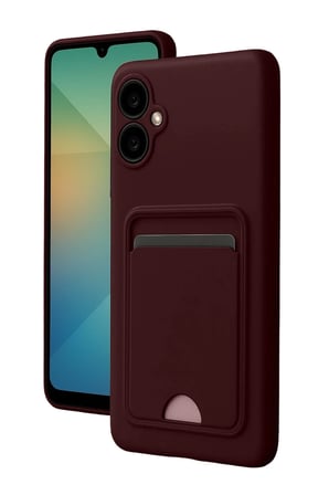 Uray store Samsung Galaxy A07 4G Kelvin Kartvizitli Silikon - Bordo