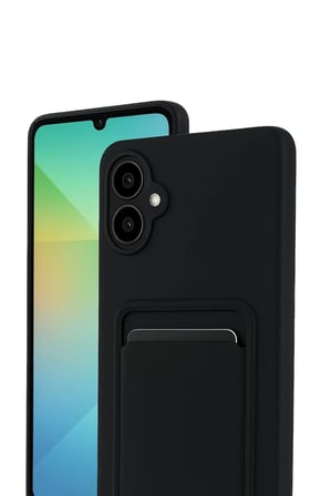 Uray store Samsung Galaxy A07 4G Kelvin Kartvizitli Silikon - Siyah
