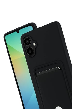 Uray store Samsung Galaxy A07 4G Kelvin Kartvizitli Silikon - Siyah