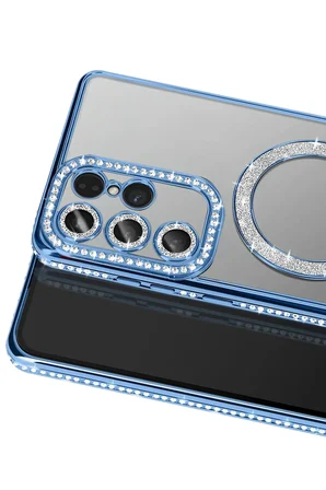Uray store Samsung Galaxy S26 Ultra Joke Simli Magneticsafe Kılıf - Mavi