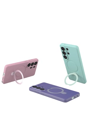 Uray store Samsung Galaxy S26 Regal Magsafe Standlı Kapak - Açık Pembe