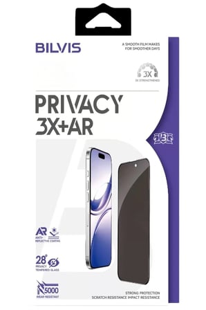 Uray store Apple iPhone 16 Pro Max Bilvis 3X AR Hayalet Cam Ekran Koruyucu - Siyah