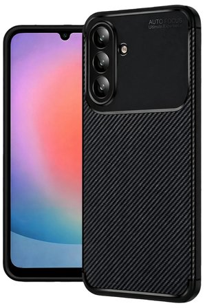 Uray store Samsung Galaxy A57 5G Auto Focus Karbon Kapak - Siyah