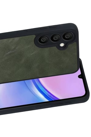 Uray store Samsung Galaxy A57 5G Aras Deri Kapak - Yeşil
