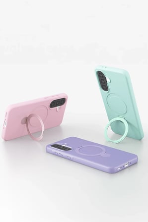 Uray store Samsung Galaxy A37 5G Regal Magsafe Standlı Kapak - Açık Pembe
