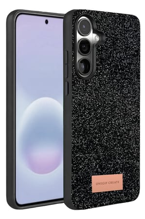 Onegif Samsung Galaxy A57 5G Bright Simli Kapak - Siyah
