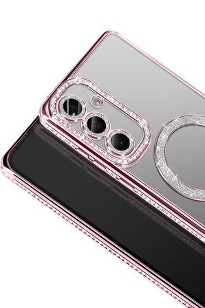 Uray store Samsung Galaxy A37 5G Joke Simli Magneticsafe Kılıf - Pembe
