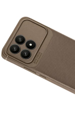 Uray store Xiaomi Poco F8 Pro Auto Focus Karbon Kapak - Kahverengi