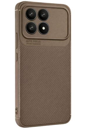 Uray store Xiaomi Poco F8 Pro Auto Focus Karbon Kapak - Kahverengi