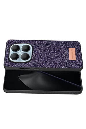 Onegif Xiaomi Redmi Note 15 Pro 5G Bright Simli Kapak - Derin Mor
