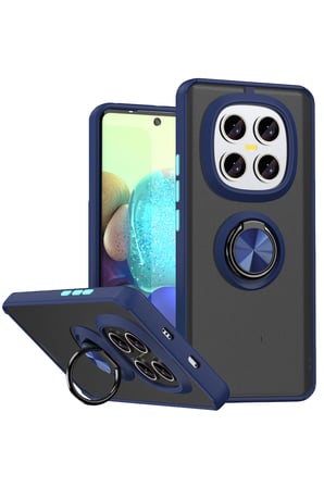 Uray store Xiaomi Redmi Note 15 4G Montreal Yüzüklü Silikon Kapak - Lacivert