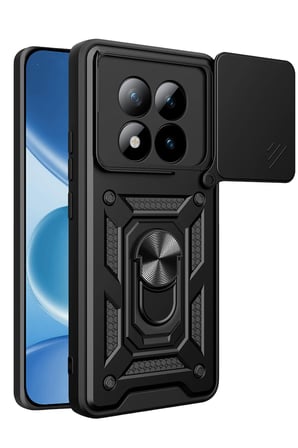 Uray store Xiaomi Redmi Note 15 Pro 5G Pars Lens Yüzüklü Silikon - Siyah