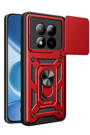 Uray store Xiaomi Redmi Note 15 Pro Plus 5G Pars Lens Yüzüklü Silikon - Kırmızı