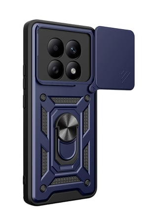 Uray store Xiaomi Redmi Note 15 4G Pars Lens Yüzüklü Silikon - Lacivert