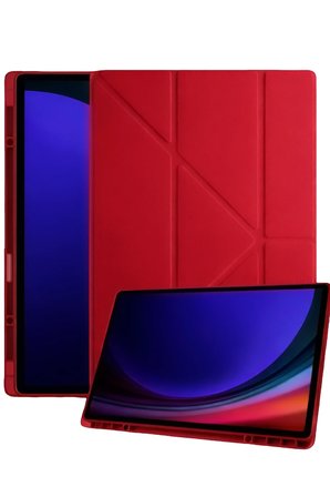 Uray store Samsung Galaxy Tab A11 Plus Kalemlikli Mars Tablet Kılıfı - Kırmızı